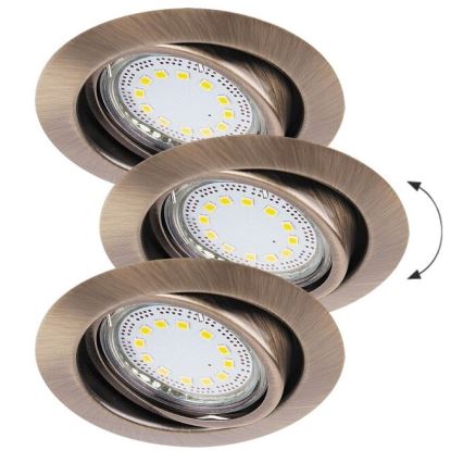 Rabalux - SET 3xLED Lampada da incasso 3xGU10/3W/230V IP40