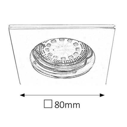 Rabalux - Set da 3 faretti LED da incasso per il bagno 1x GU10/3W/230V IP44