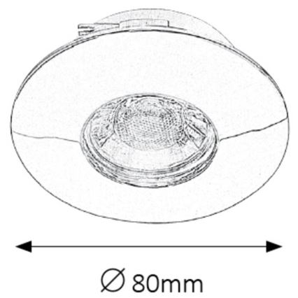 Rabalux - KIT 3xLED Lampada da incasso per bagni 3xLED/4W/230V