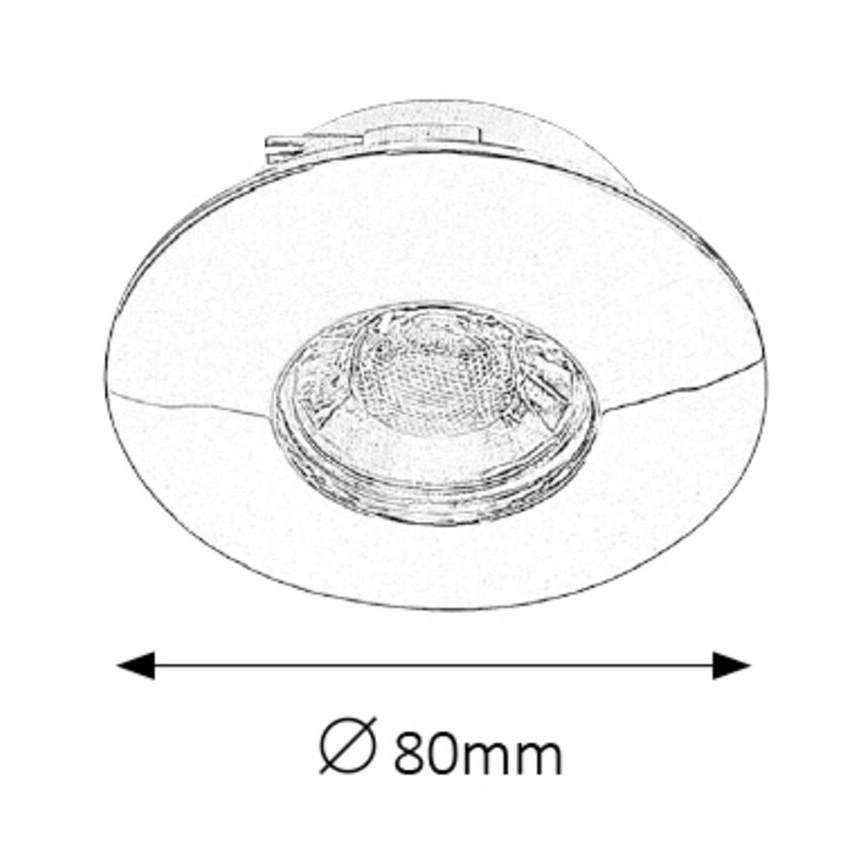 Rabalux - Set 3x faretti da incasso per bagno LED/4W/230V IP44