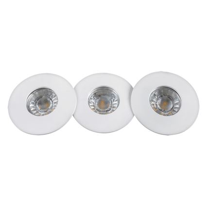 Rabalux - KIT 3xLED Lampada da incasso per bagni 3xLED/4W/230V