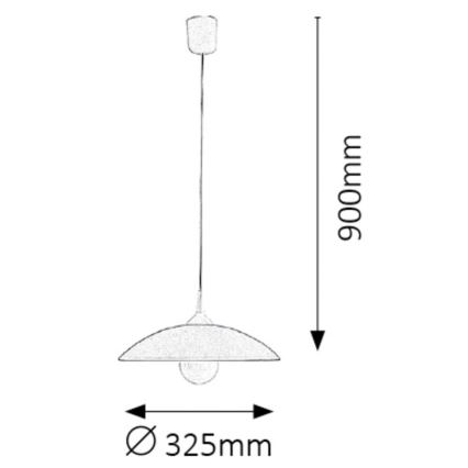 Rabalux - Lampadario 1xE27/60W/230V rosso