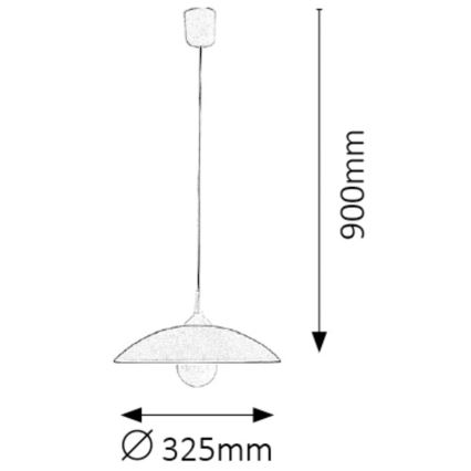 Rabalux - Lampadario 1xE27/60W/230V rosso