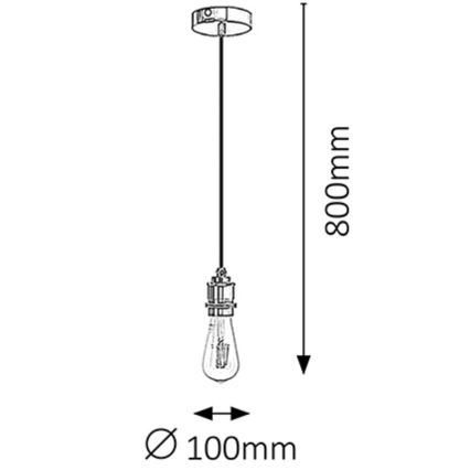 Rabalux 1411 - Lampada a sospensione FIXY E27/40W nero