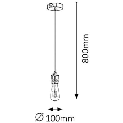 Rabalux - Lampada a sospensione E27/40W bronzo