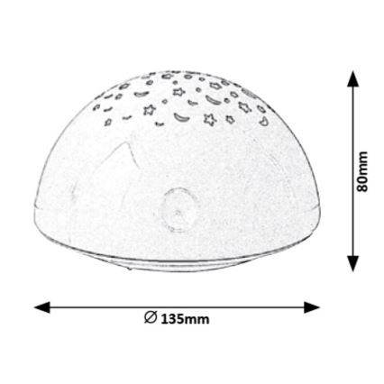 Rabalux - Luce LED RGB notturna LED/0,5W/3xAA