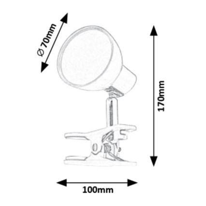 Rabalux - Lampada LED con Clip LED/5W/230V