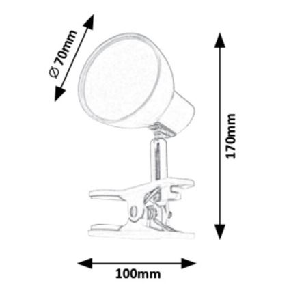 Rabalux - Lampada LED con Clip LED/5W/230V