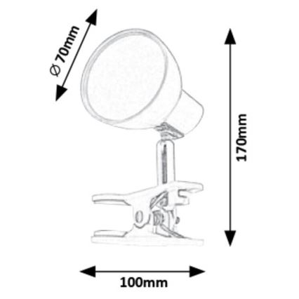 Rabalux - Lampada LED con Clip LED/5W/230V