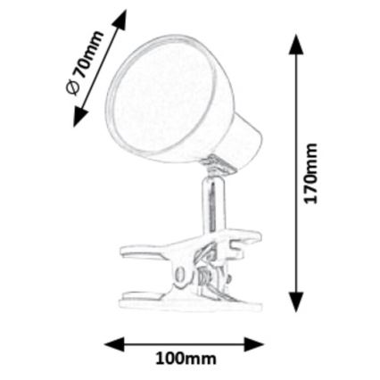 Rabalux - Lampada LED con Clip LED/5W/230V