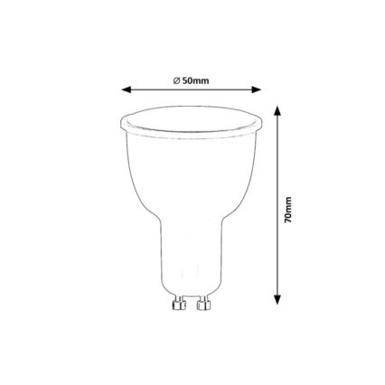 Rabalux - Lampadina LED RGB Dimmerabile GU10/5W/230V Wi-Fi 3000-6500K