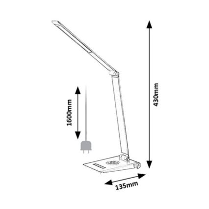 Rabalux - Lampada da tavolo LED dimmerabile LED/13W/230V 2800-5000K