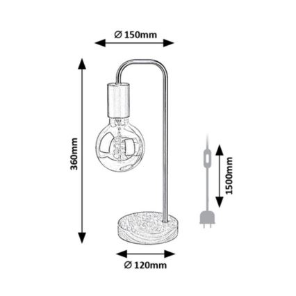 Rabalux - Lampada da tavolo 1xE27/40W/230V
