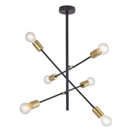Rabalux 2104 - Lampadario a sospensione con supporto rigido LANNY 6xE27/15W/230V