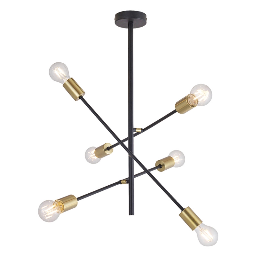 Rabalux 2104 - Lampadario a sospensione con supporto rigido LANNY 6xE27/15W/230V