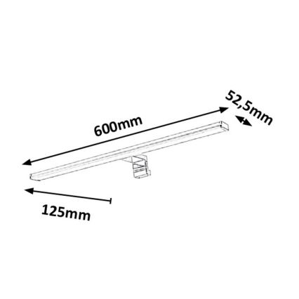 Rabalux - Illuminazione a LED per specchi da bagno LED/12W/230V IP44 60cm