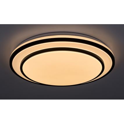 Rabalux - Plafoniera dimmerabile a LED/40W/230V 3000-6500K nera Ø 49 cm + telecomando