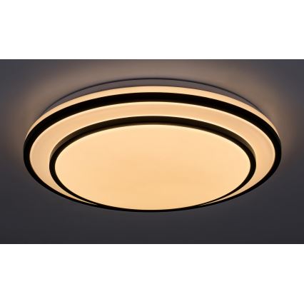 Rabalux - Plafoniera dimmerabile a LED/40W/230V 3000-6500K nera Ø 49 cm + telecomando