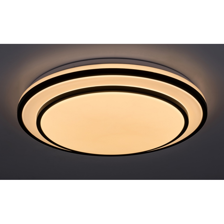 Rabalux - Plafoniera dimmerabile a LED/40W/230V 3000-6500K nera Ø 49 cm + telecomando