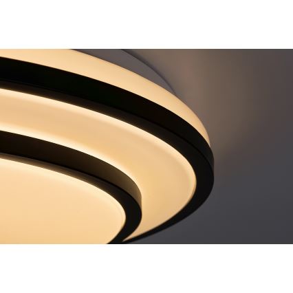 Rabalux - Plafoniera dimmerabile a LED/40W/230V 3000-6500K nera Ø 49 cm + telecomando