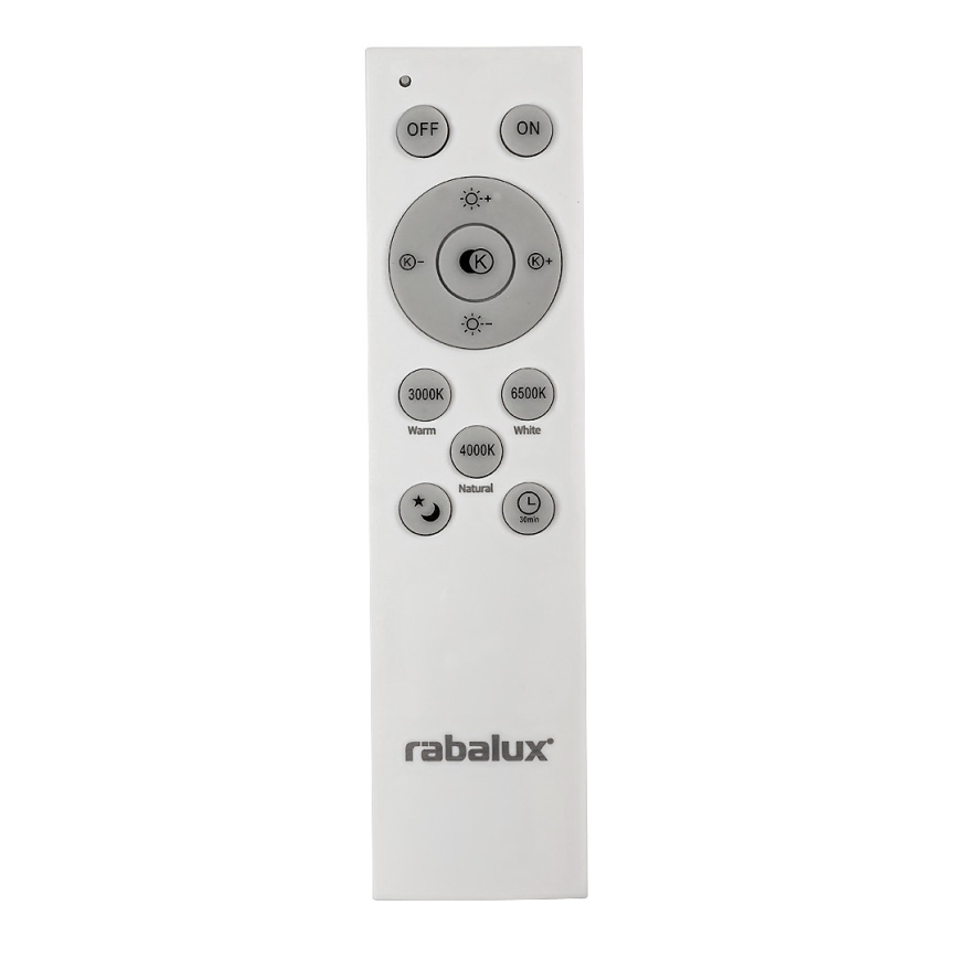 Rabalux - Plafoniera dimmerabile a LED/40W/230V 3000-6500K nera Ø 49 cm + telecomando