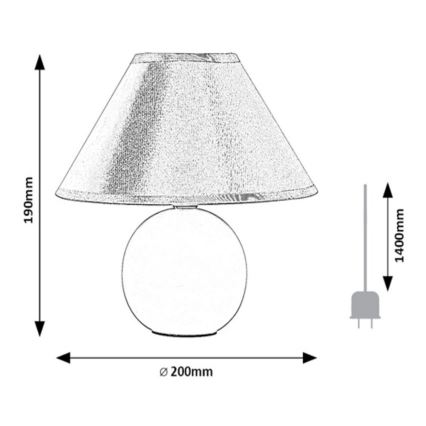 Rabalux  - Lampada da tavolo 1xE14/40W/230V