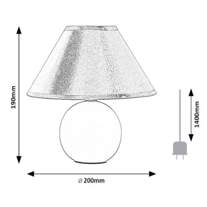 Rabalux - Lampada da tavolo 1xE14/40W/230V