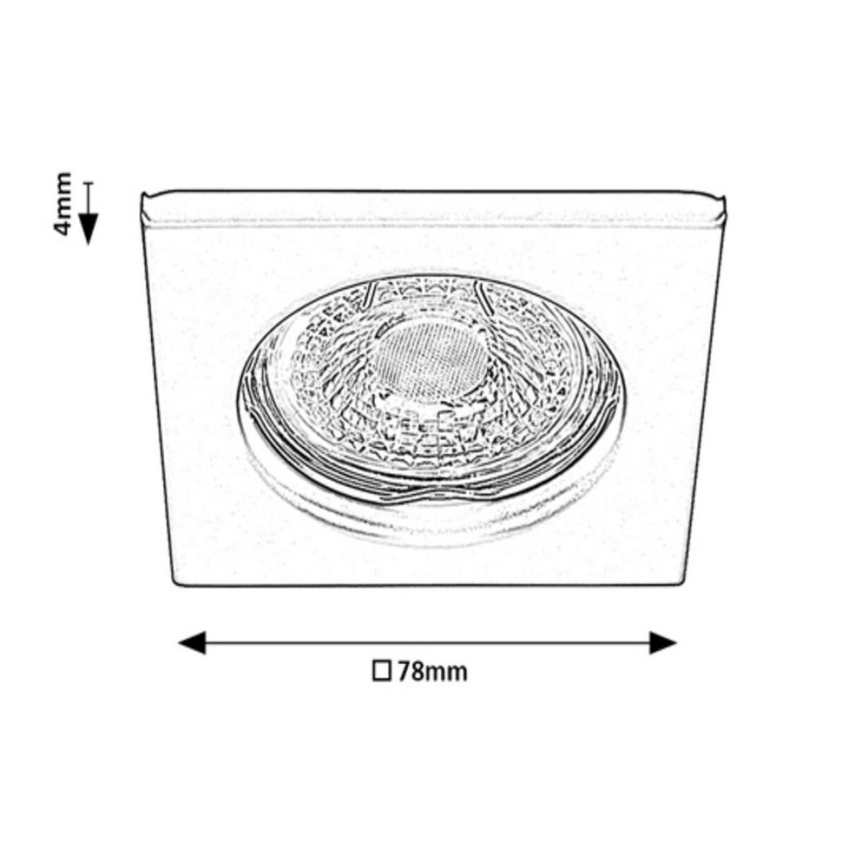 Rabalux - Lampada da soffitto ad incasso 1xGU5,3/25W/12V quadrato