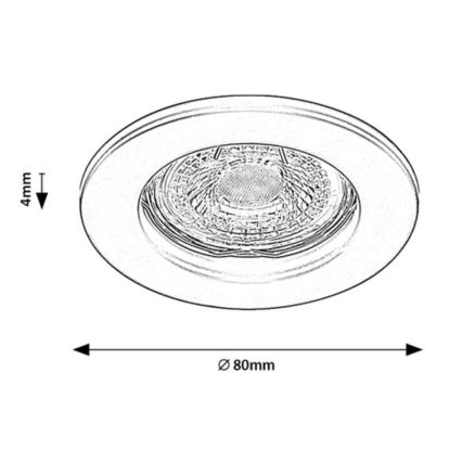 Rabalux - Lampada da soffitto ad incasso 1xGU5,3/25W/12V