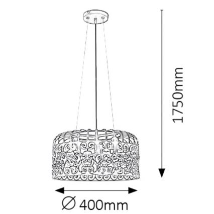 Rabalux - Lampadario 3xE27/60W/230V bianco