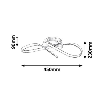 Rabalux - Plafoniera LED LED/20W/230V