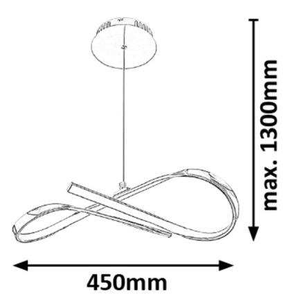 Rabalux - Lampadario LED a sospensione con filo LED/20W/230V