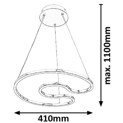 Rabalux - Lampadario LED a sospensione con filo LED/30W/230V