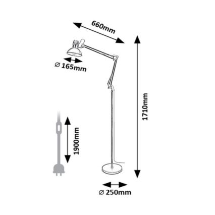 Rabalux - Lampada da terra 1xE27/40W/230V panna/oro