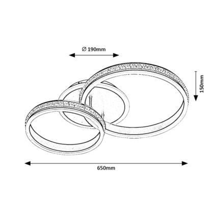 Rabalux - Lampadario a LED con attacco LED/50W/230V