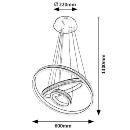 Rabalux - Lampadario LED su corda LED/75W/230V