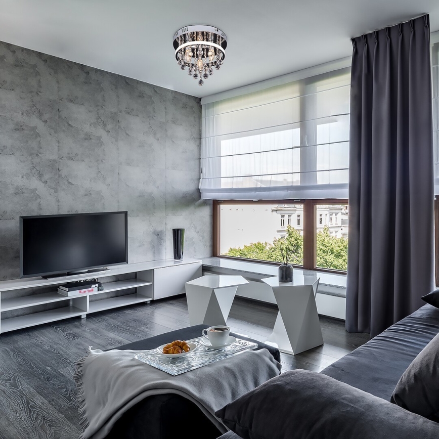 Rabalux - Plafoniera in cristallo a montaggio aderente LED/20W/230V + 3xE14/40W Ø 30 cm