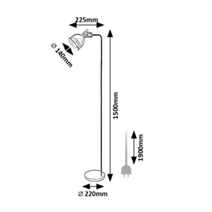 Rabalux - Lampada da terra 1xE27/40W/230V beige