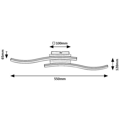 Rabalux - Lampadario LED a plafone 2xLED/12W/230V