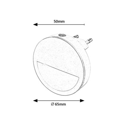 Rabalux - Lampada notturna LED con sensore LED/0,5W/230V 3000K diametro 65 mm