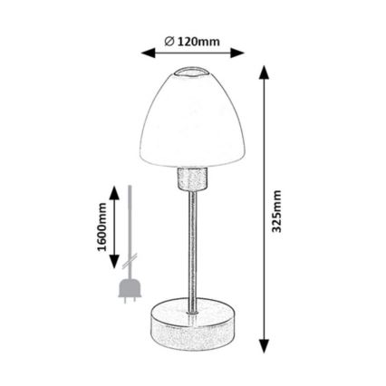 Rabalux - Lampada da tavolo dimmerabile 1xE14/40W/230V cromo opaco