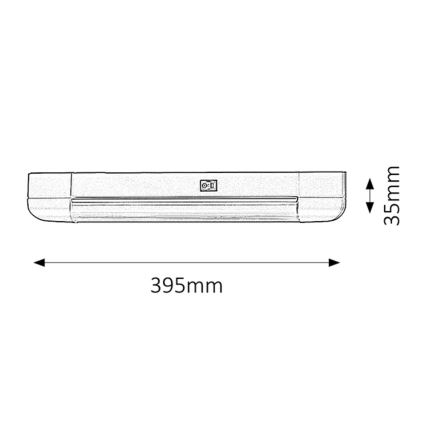 Rabalux - Lampada sottopensile BAND LIGHT 1xG13/10W/230V 39,5 cm argento