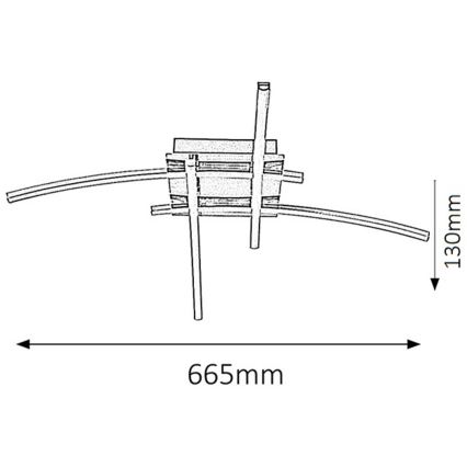 Rabalux - Plafoniera LED 4xLED/6W/230V 48x66,5 cm