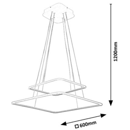 Rabalux - LED Lampadario LED/65W/230V bianco