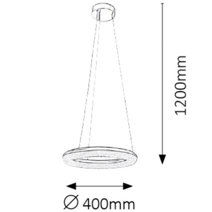 Rabalux - LED Lampadario dimmerabile su filo LED/24W/230V + telecomando