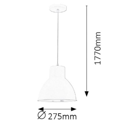 Rabalux - Lampadario 1xE27/60W/230V bianco