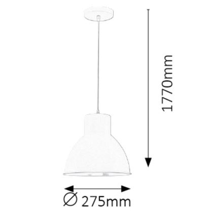 Rabalux - Lampadario 1xE27/60W/230V nero