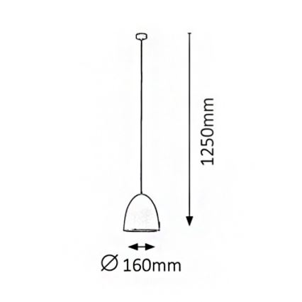 Rabalux 2589 - Lampadario OLIVIA 1xE27/60W/230V