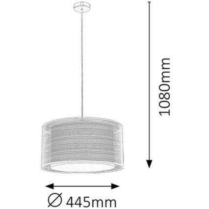 Rabalux - Lampada a sospensione E27/60W