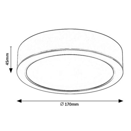 Rabalux - Plafoniera LED LED/17W/230V d. 17 cm